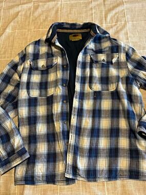 Boston Traders Luxury Vintage 2XL Big & Tall Plaid Flannel Lined Thick Shacket